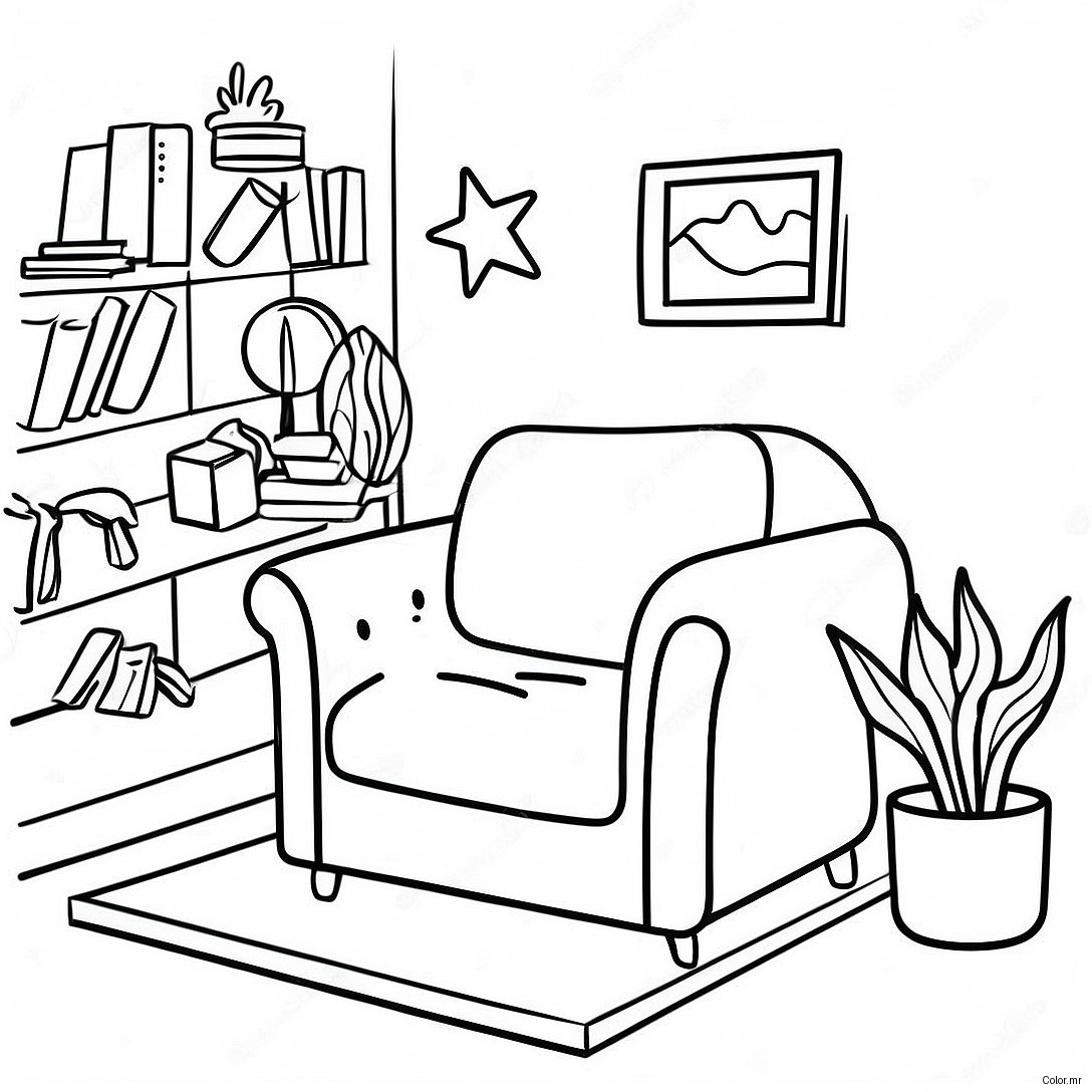 Cozy Nugget Couch Build Coloring Page 54492 45359