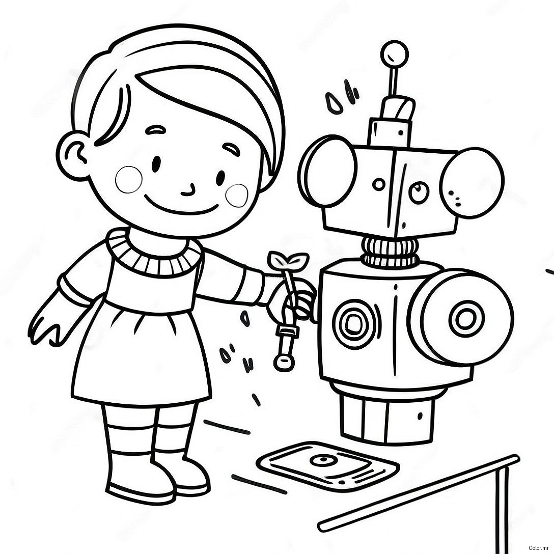 Creative Rosie Revere Building A Robot Coloring Page 71634 59197