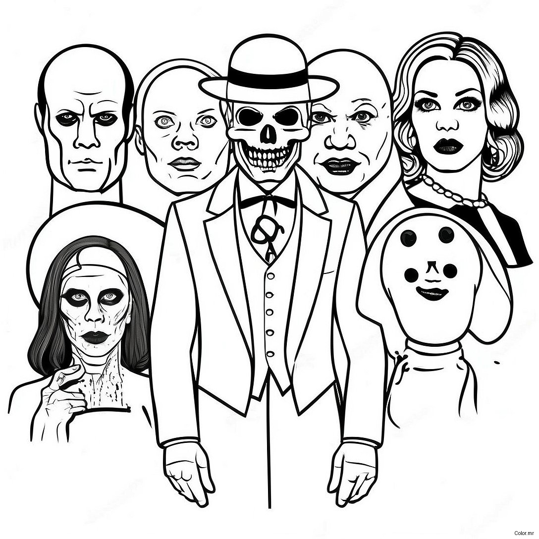 Creepy American Horror Story Characters Coloring Page 74136 61187