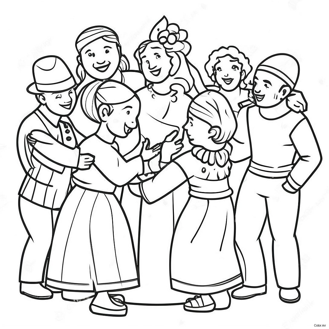 Cultural Diversity Celebration Coloring Page 5935 4742