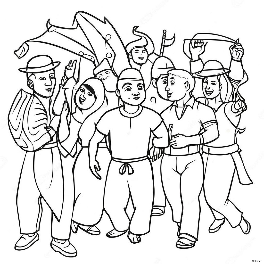 Cultural Diversity Celebration Coloring Page 5935 4744