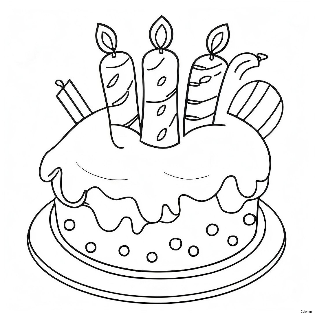 Cute Birthday Cake For Sister Coloring Page 39318 32648