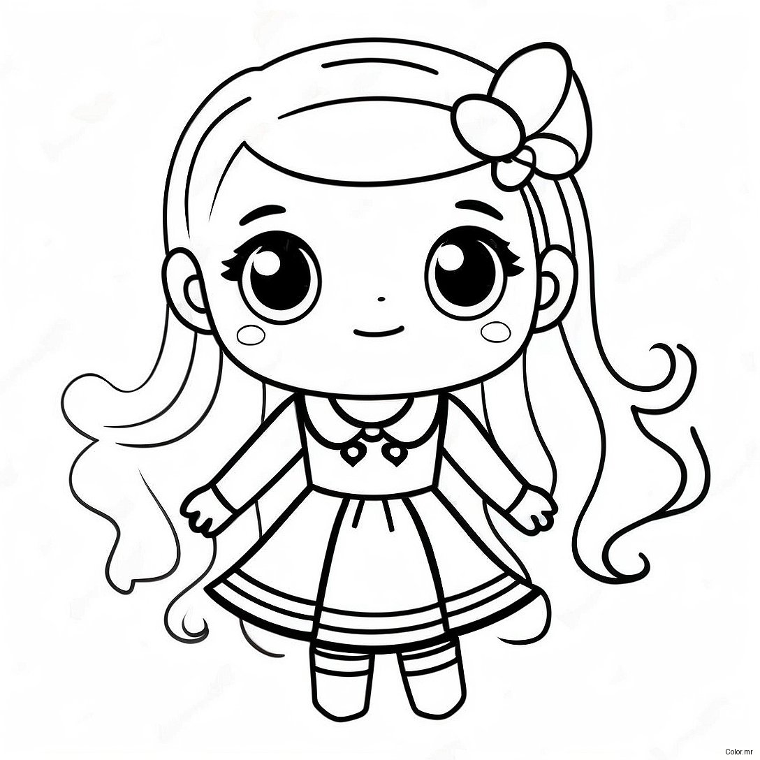 Cute Gacha Life Girl In A Dress Coloring Page 41770 34660