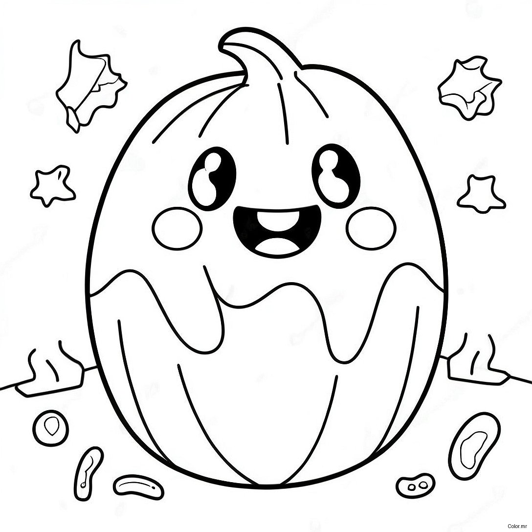 Cute Halloween Squishmallow Ghost Coloring Page 34003 18065