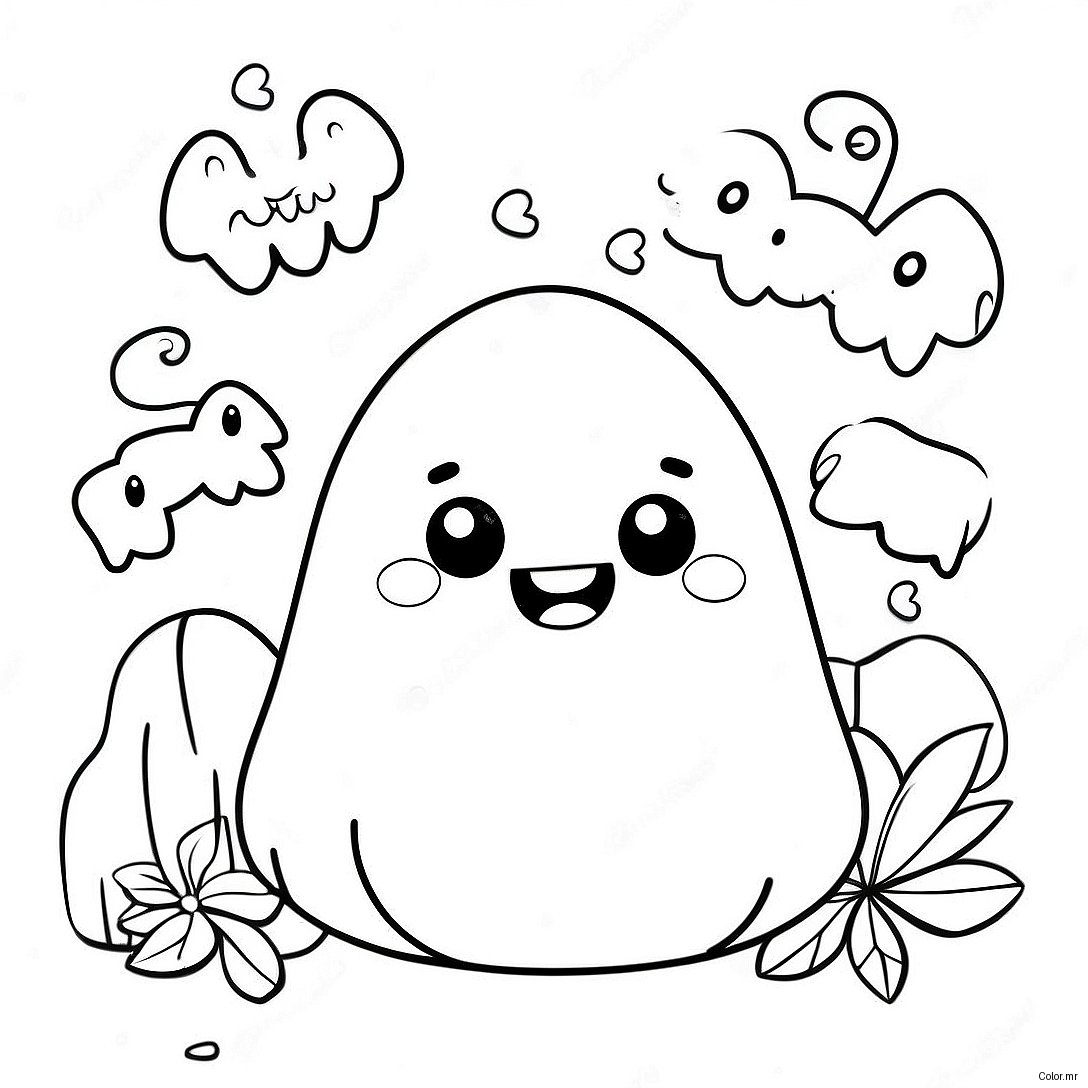 Cute Halloween Squishmallow Ghost Coloring Page 34003 18068