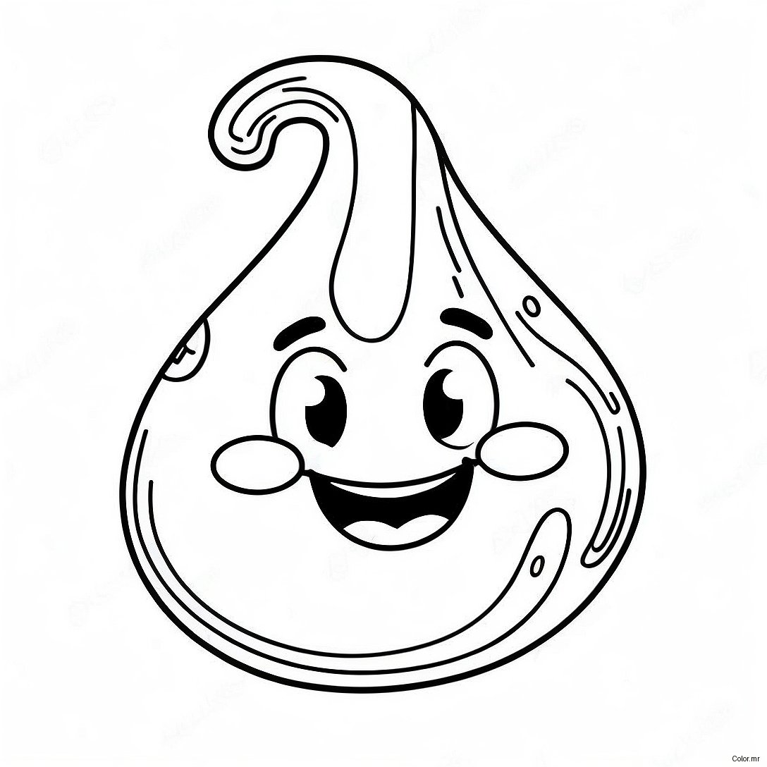 Cute Hershey Kiss With Smiling Face Coloring Page 62168 51511