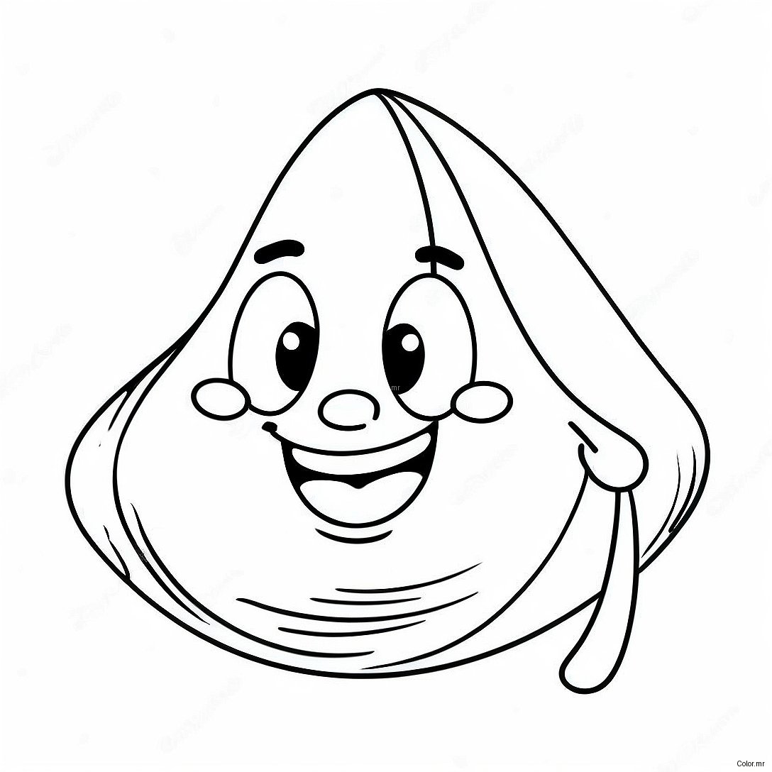 Cute Hershey Kiss With Smiling Face Coloring Page 62168 51512