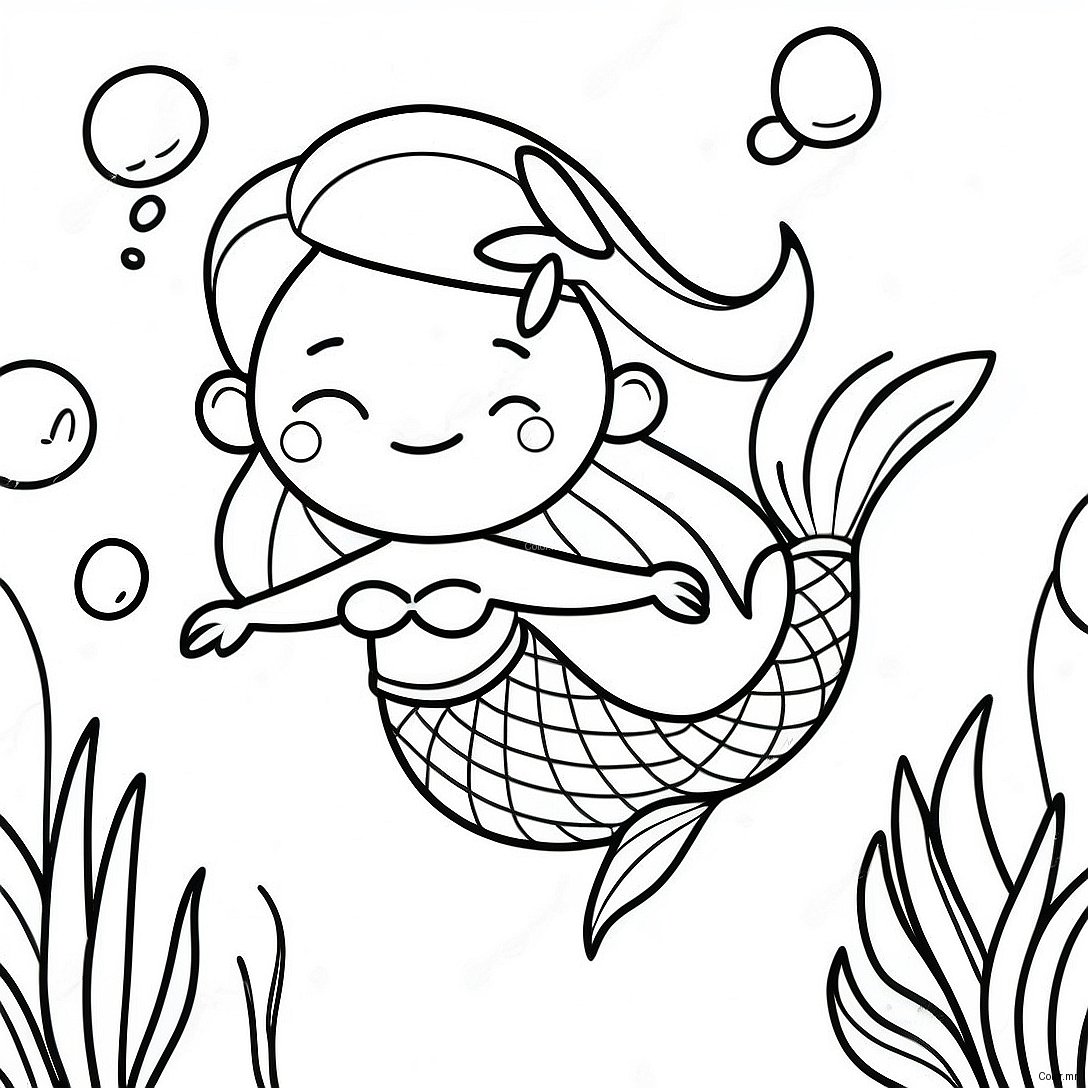 Cute Lol Mermaid Underwater Scene Coloring Page 33803 17909