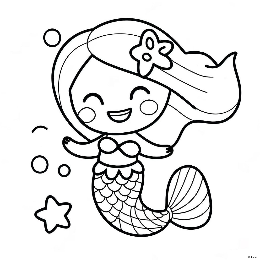 Cute Lol Mermaid Underwater Scene Coloring Page 33803 17911
