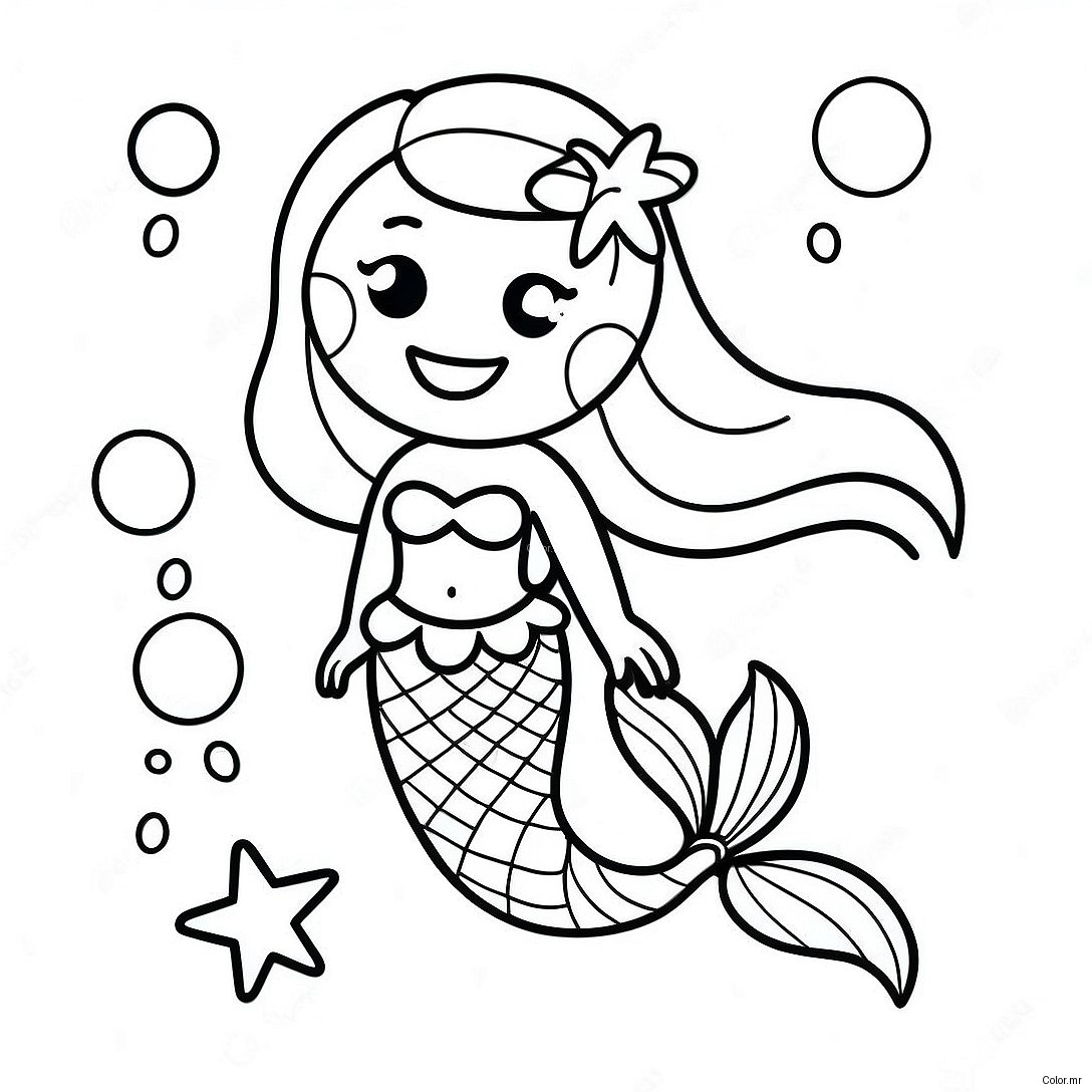 Cute Lol Mermaid Underwater Scene Coloring Page 33803 17912