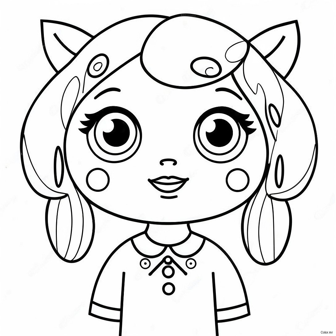 Cute Monster Girl With Big Eyes Coloring Page 62759 51965