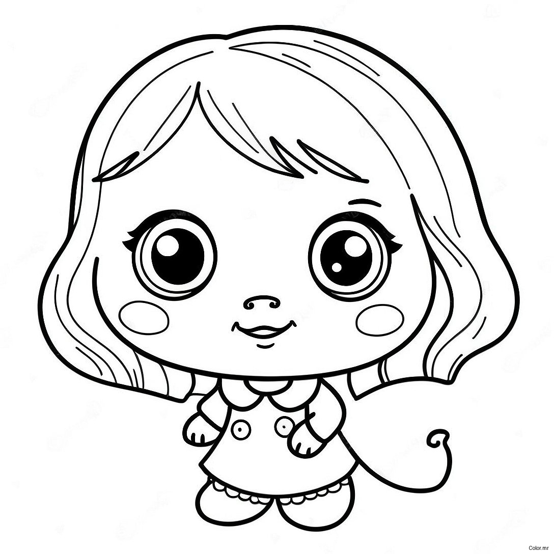 Cute Monster Girl With Big Eyes Coloring Page 62759 51966
