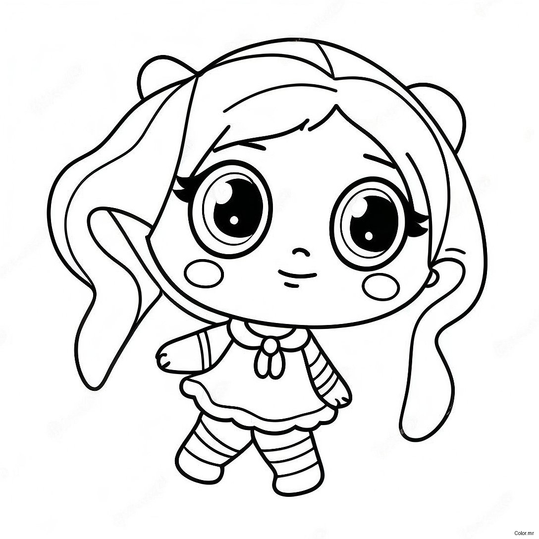 Cute Monster Girl With Big Eyes Coloring Page 62759 51968