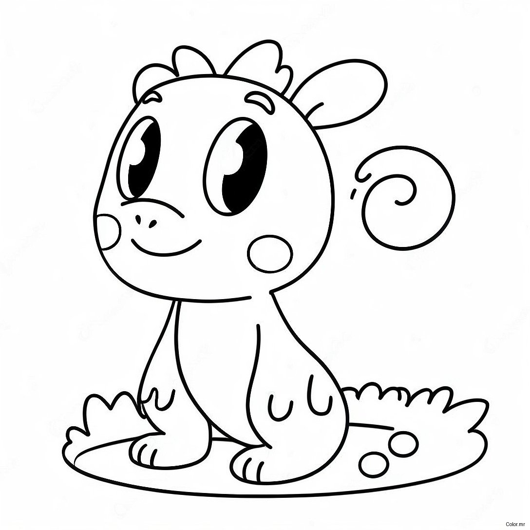 Cute Number 8 With Cartoon Eyes Coloring Page 23354 21421