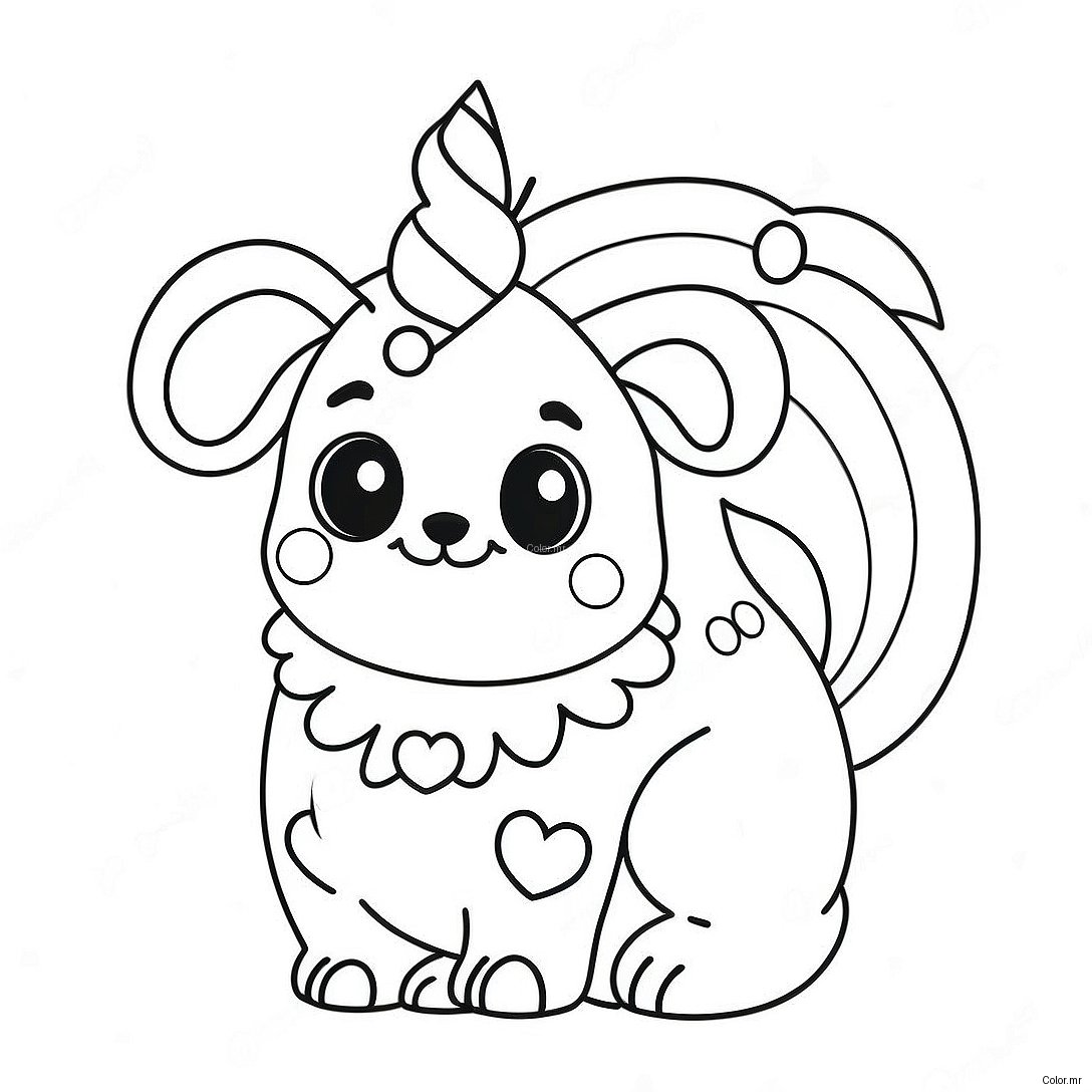Cute Puppycorn With Rainbow Mane Coloring Page 20282 18849