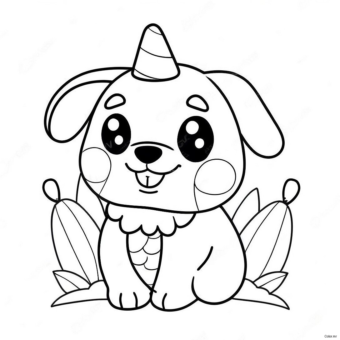 Cute Puppycorn With Rainbow Mane Coloring Page 20282 18851