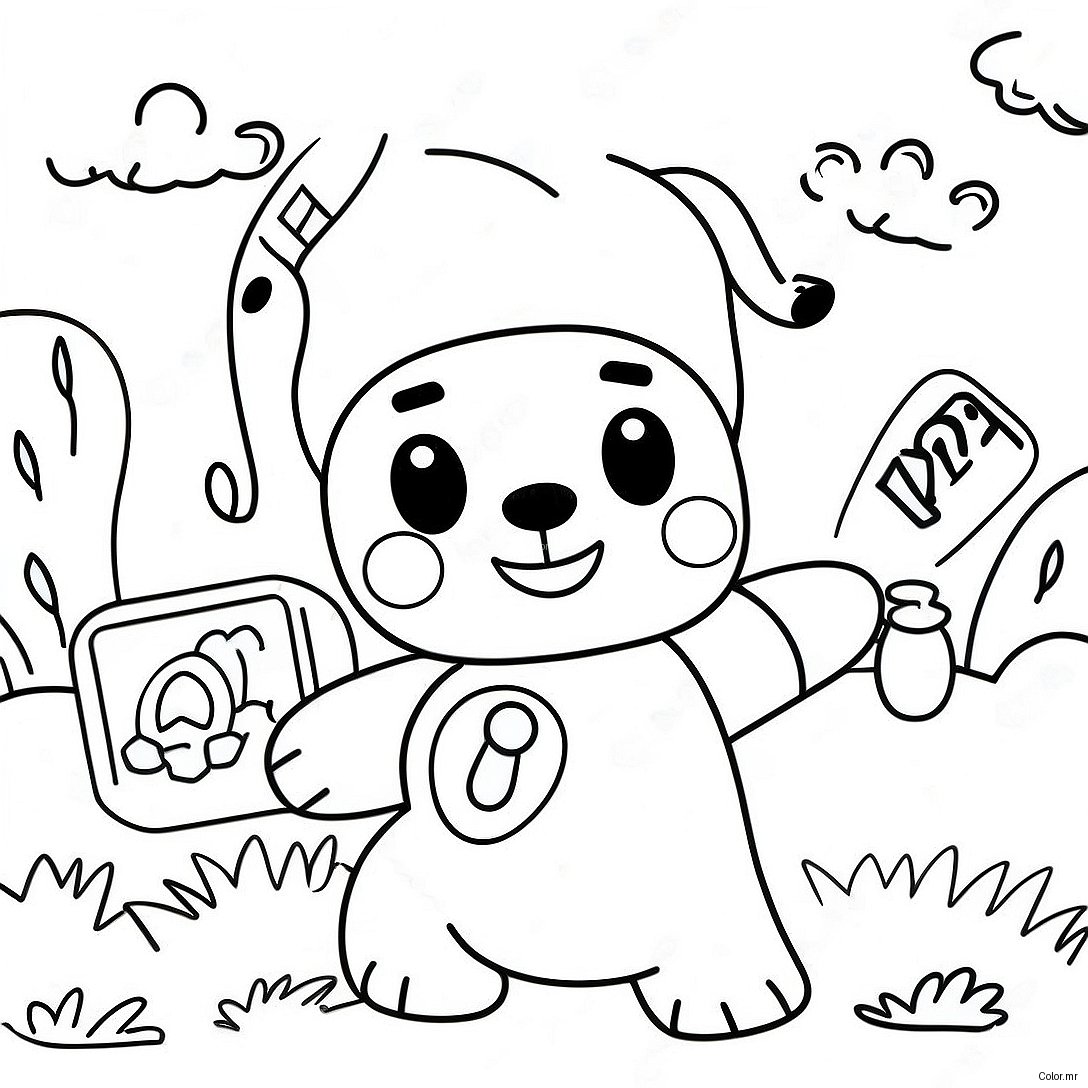 Cute Roblox Bear Playing With Friends Coloring Page 57344 47693