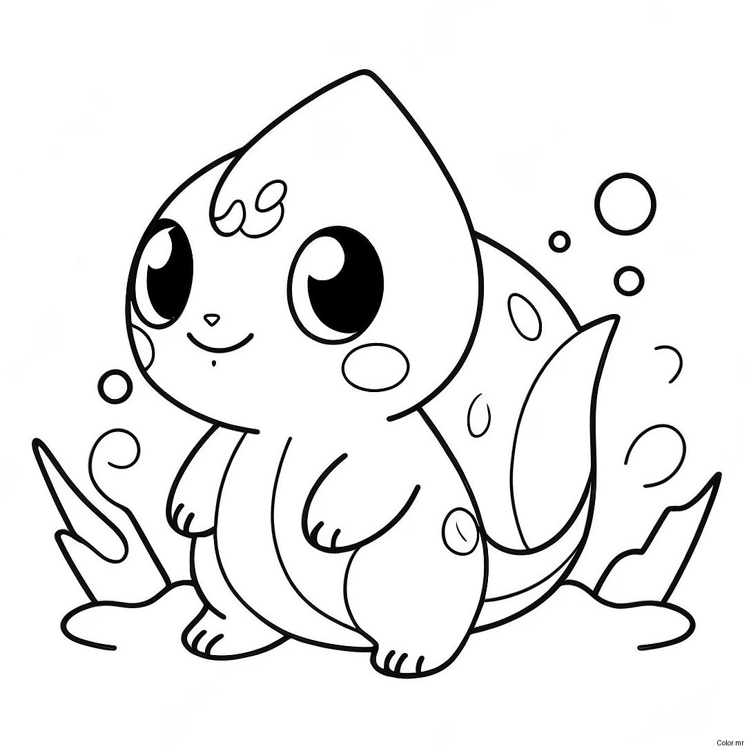 Cute Water Type Pokemon Coloring Page 19749 18452