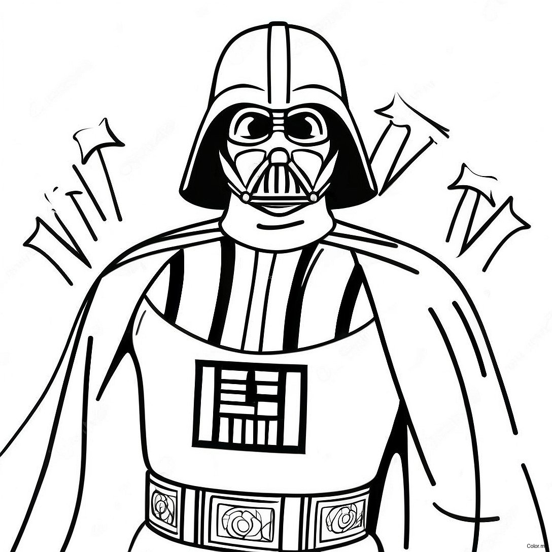 Darth Vader Birthday Celebration Coloring Page 73506 60665