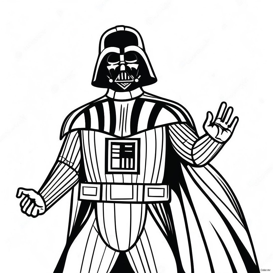 Darth Vader In Pagina Da Colorare Di Battaglia Epica 42441 35182
