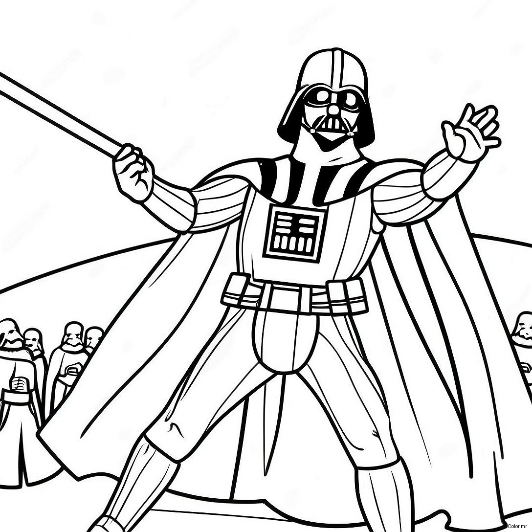 Darth Vader In Pagina Da Colorare Di Battaglia Epica 42441 35183