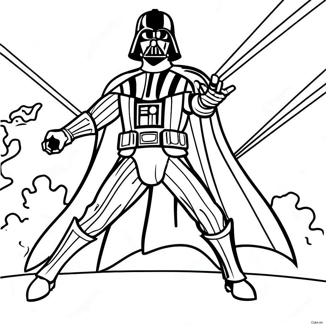 Darth Vader In Pagina Da Colorare Di Battaglia Epica 42441 35184