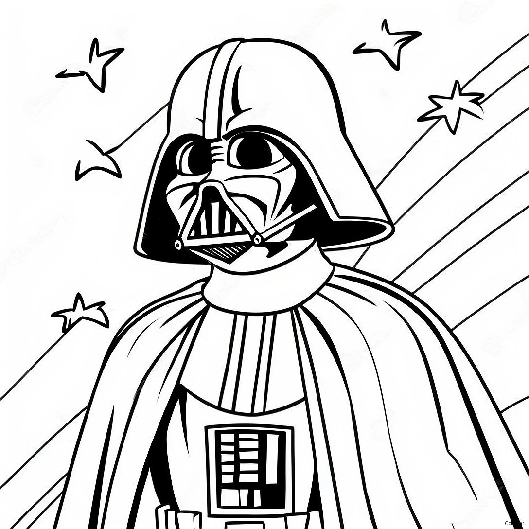Darth Vader In Pagina Da Colorare Di Battaglia Epica 42441 35365