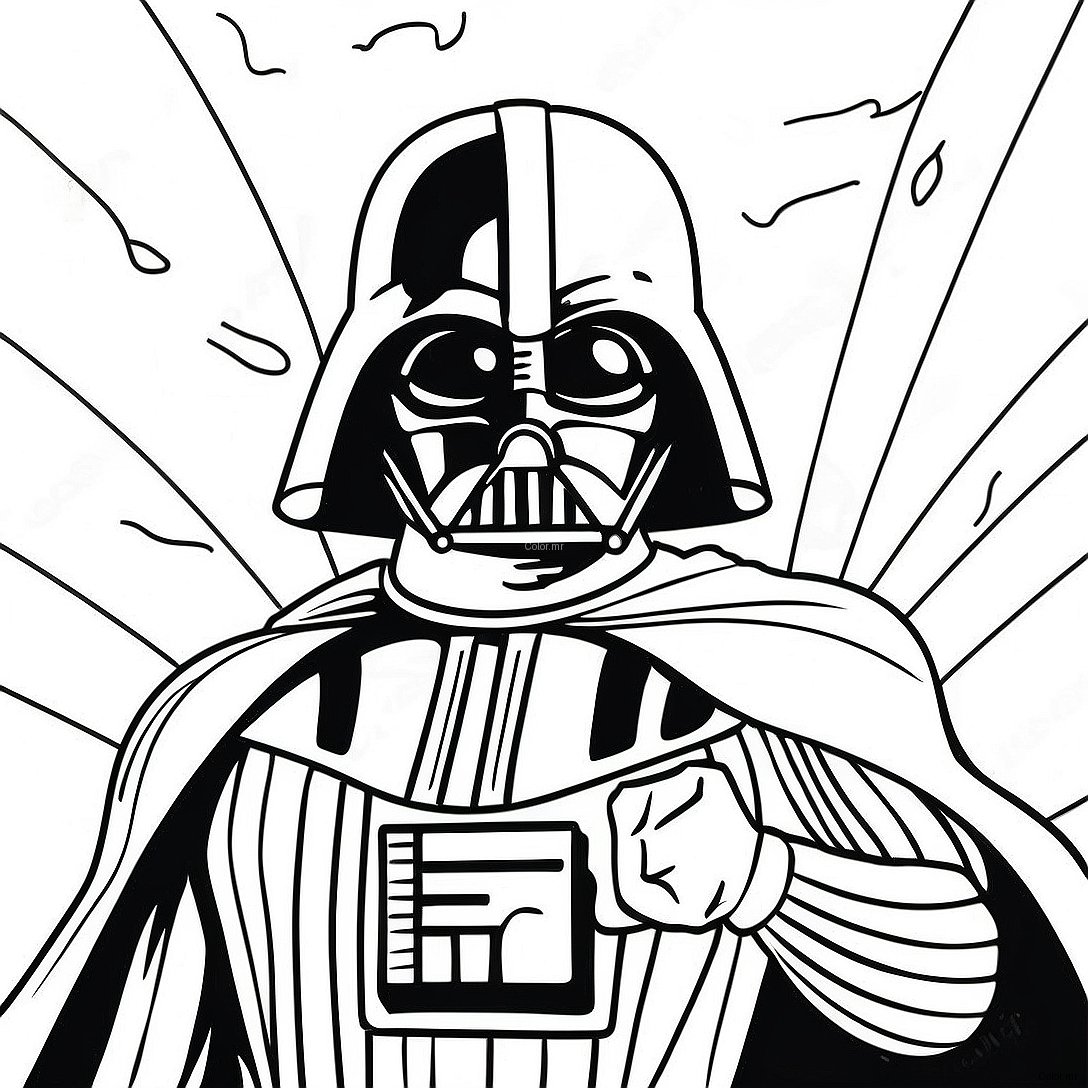 Darth Vader In Pagina Da Colorare Di Battaglia Epica 42441 35368