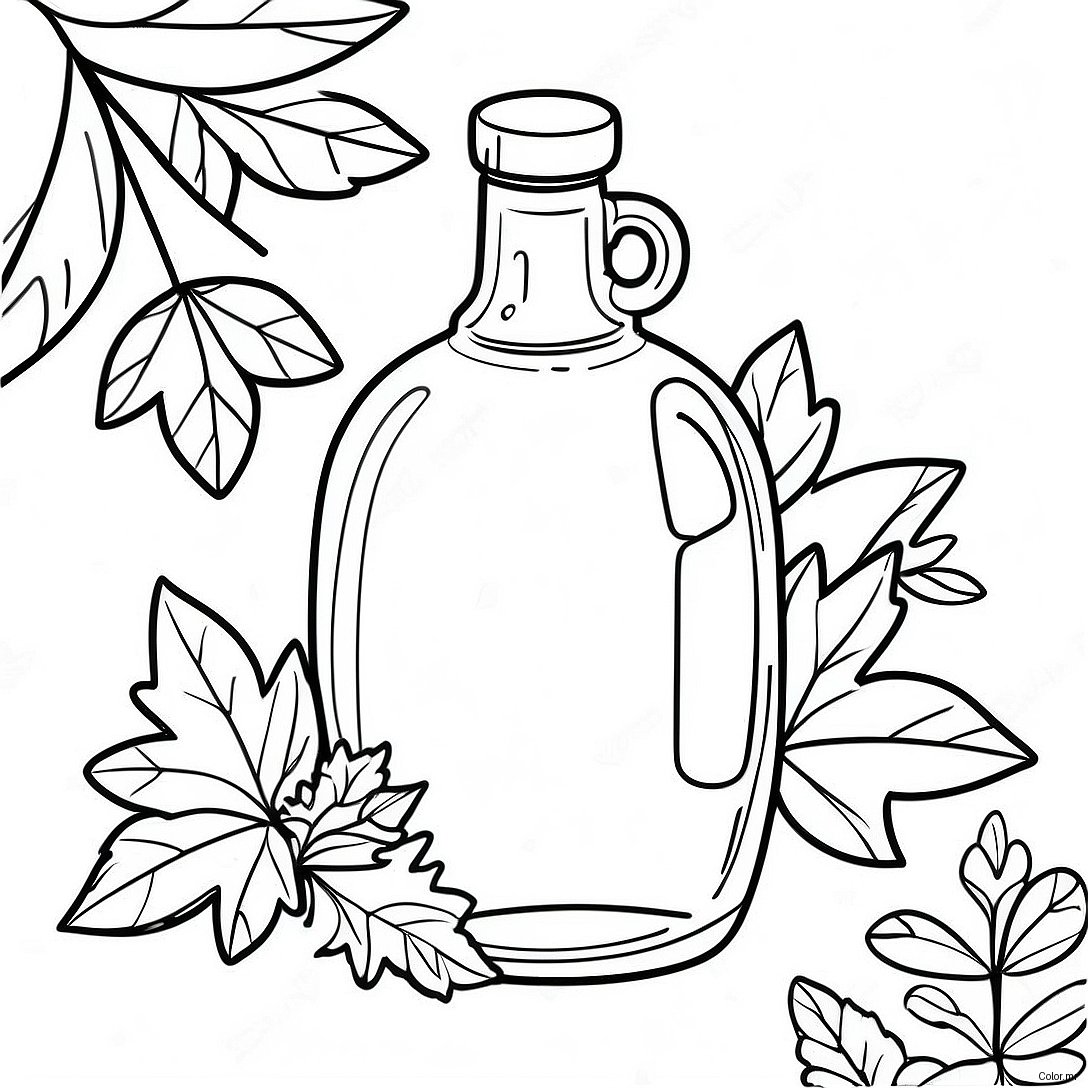 Delicious Maple Syrup Bottle Coloring Page 54100 45065