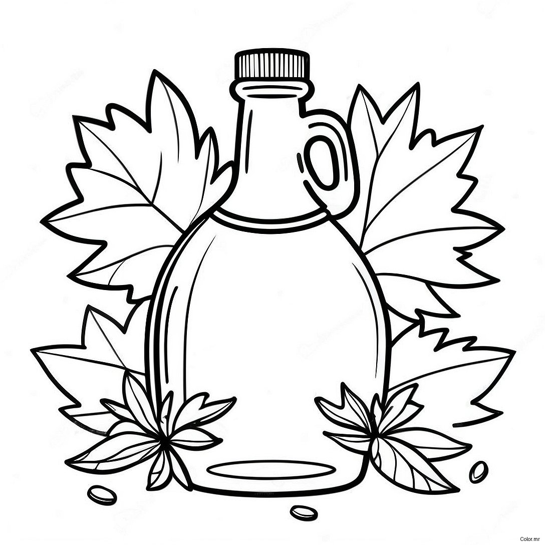 Delicious Maple Syrup Bottle Coloring Page 54100 45067