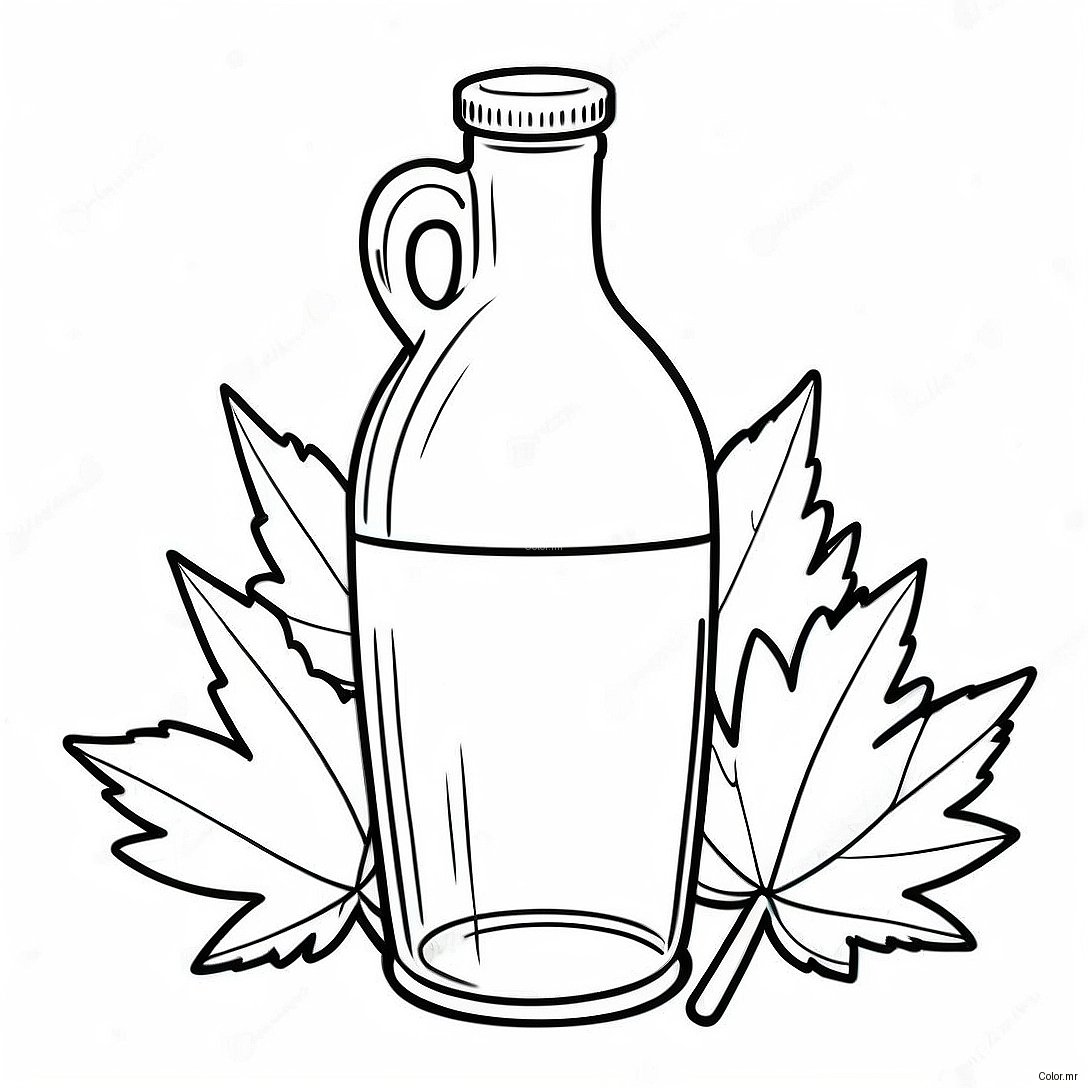 Delicious Maple Syrup Bottle Coloring Page 54100 45068