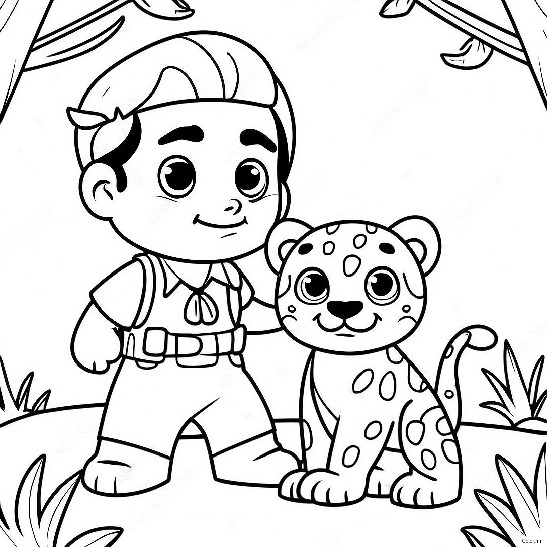 Diego And Baby Jaguar Adventure Coloring Page 18446 15449