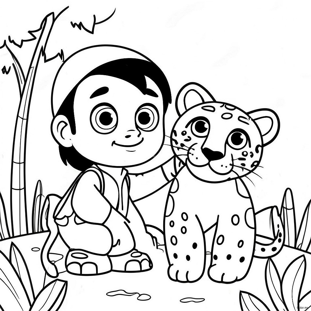 Diego And Baby Jaguar Adventure Coloring Page 18446 15451