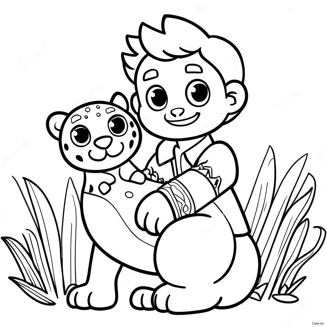 Diego And Baby Jaguar Adventure Coloring Page 18446 15452