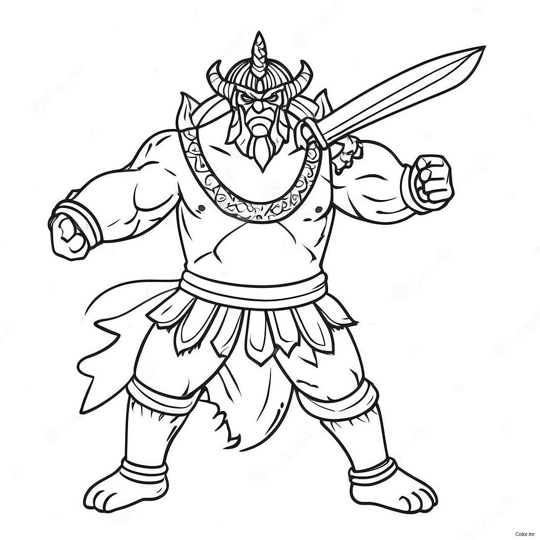 Diluc In Posizione Di Battaglia Pagina Da Colorare 59797 49629