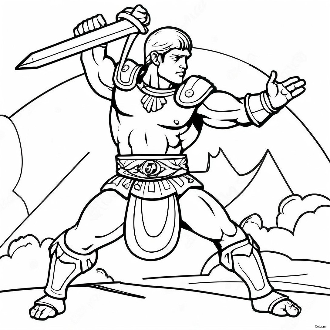 Diluc In Posizione Di Battaglia Pagina Da Colorare 59797 49632