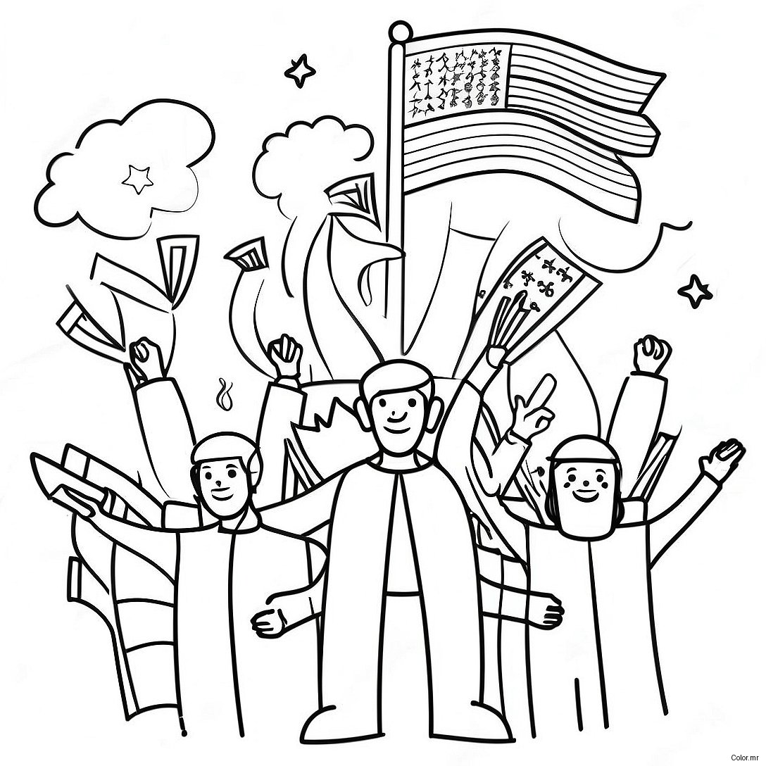 Diverse Citizenship Celebration Coloring Page 55252 45978