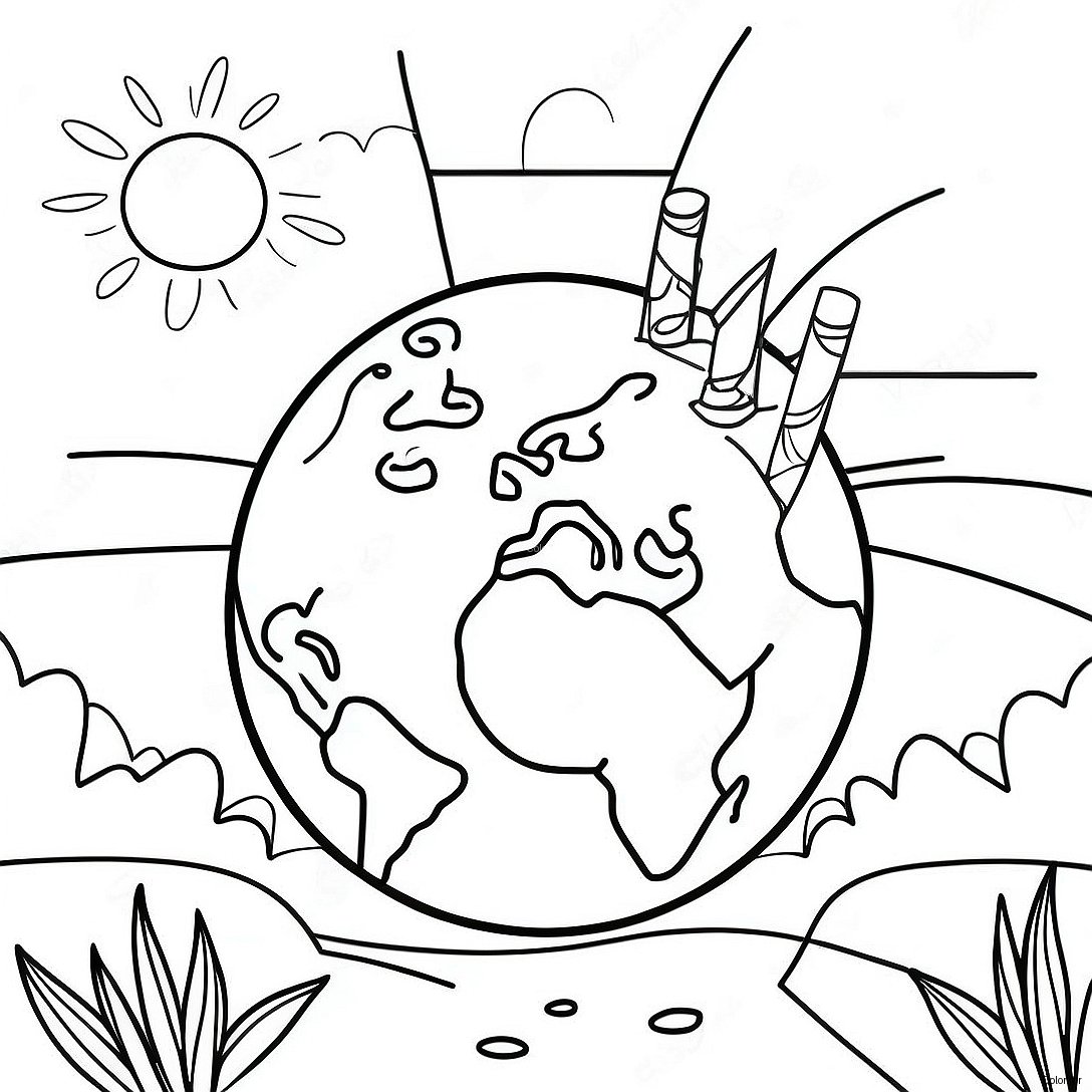 Earth Day Celebration Coloring Page 3679 2988