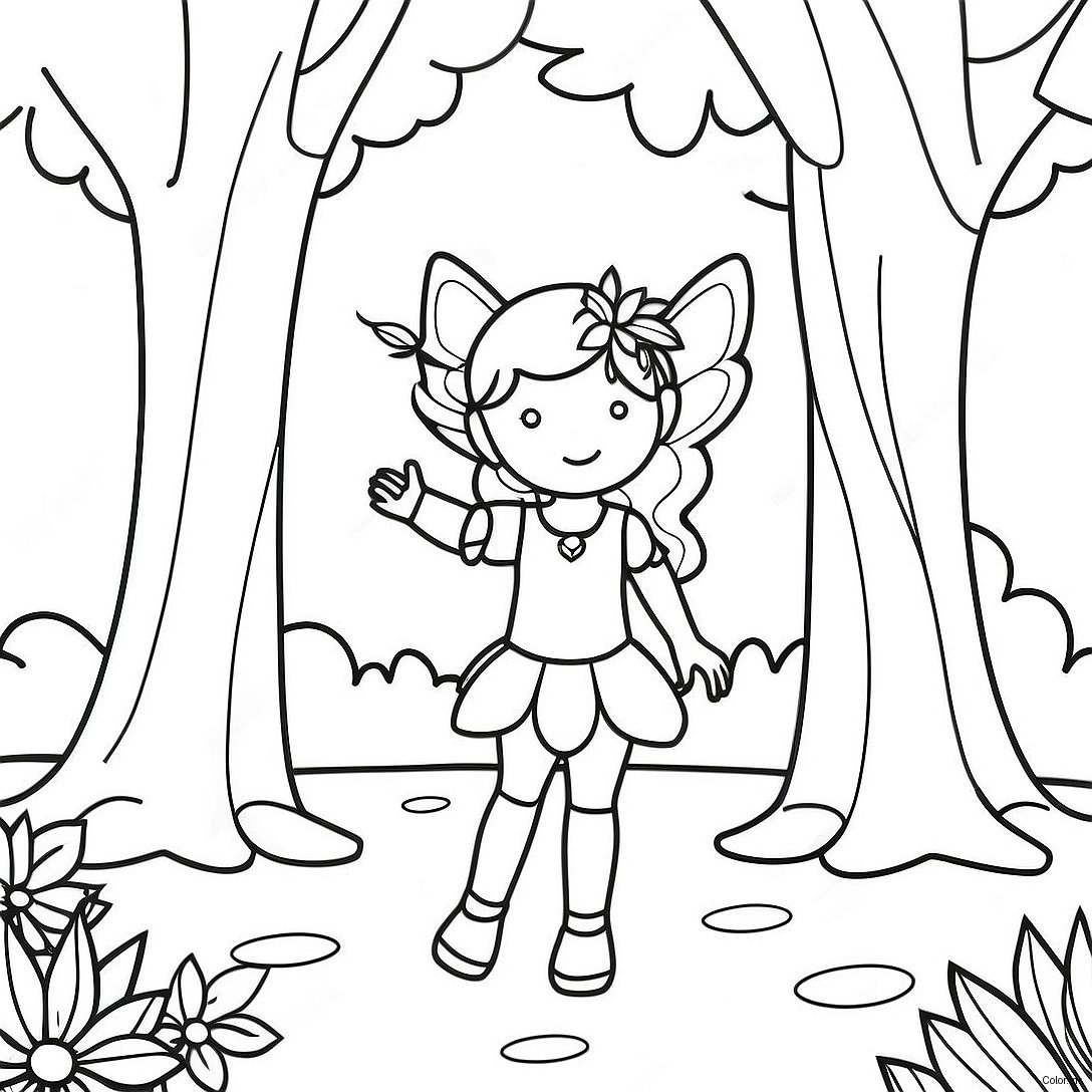 Enchanted Forest Fairy Garden Coloring Page 36614 30516