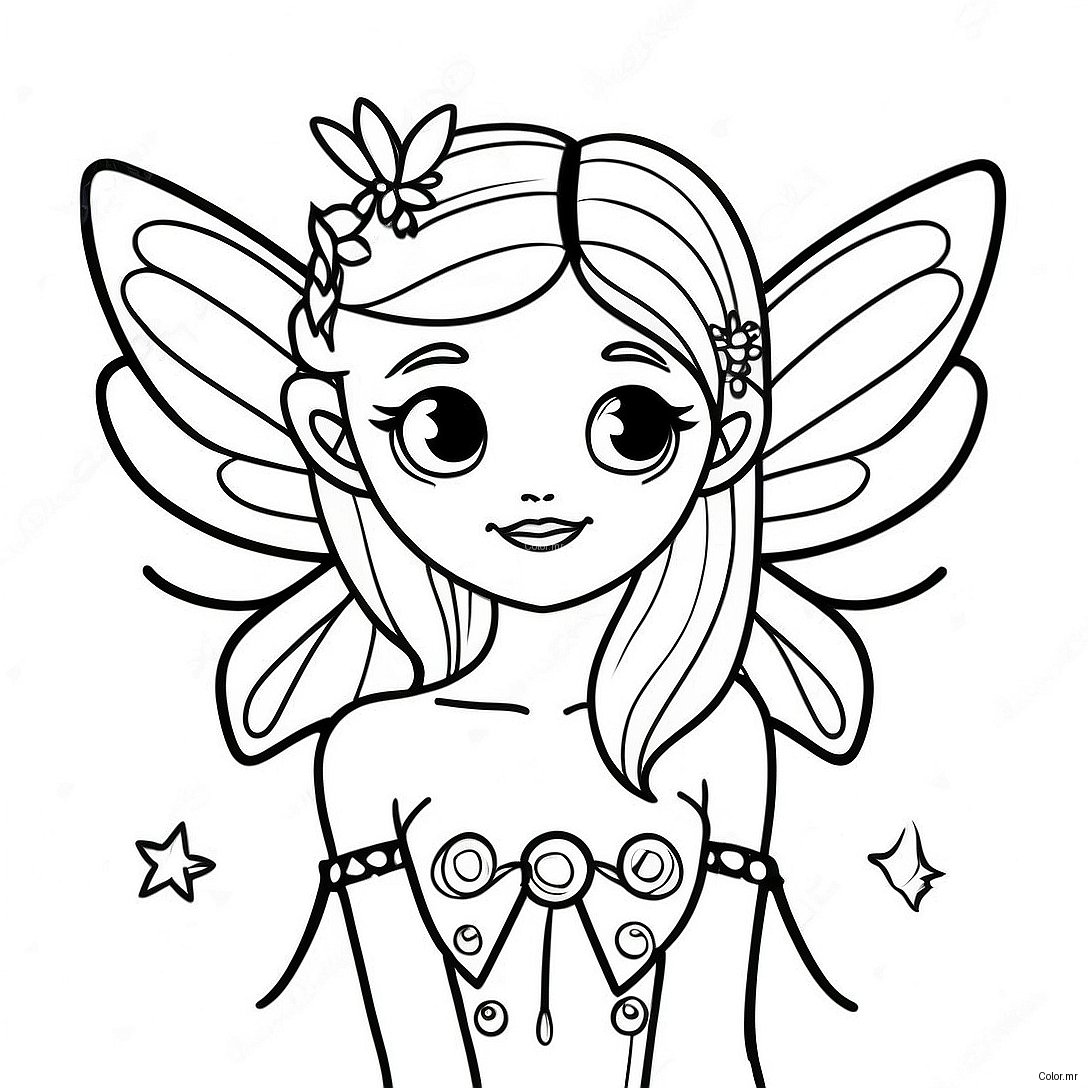 Enchanting Fairy With Sparkling Wings Coloring Page 13138 10913