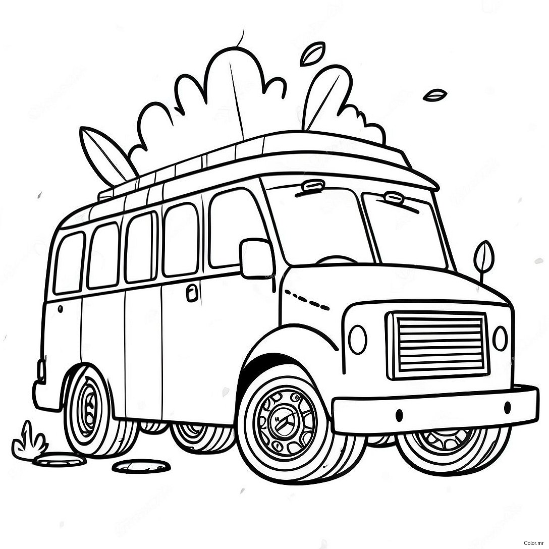 Epic Fortnite Battle Bus Adventure Coloring Page 73315 60525