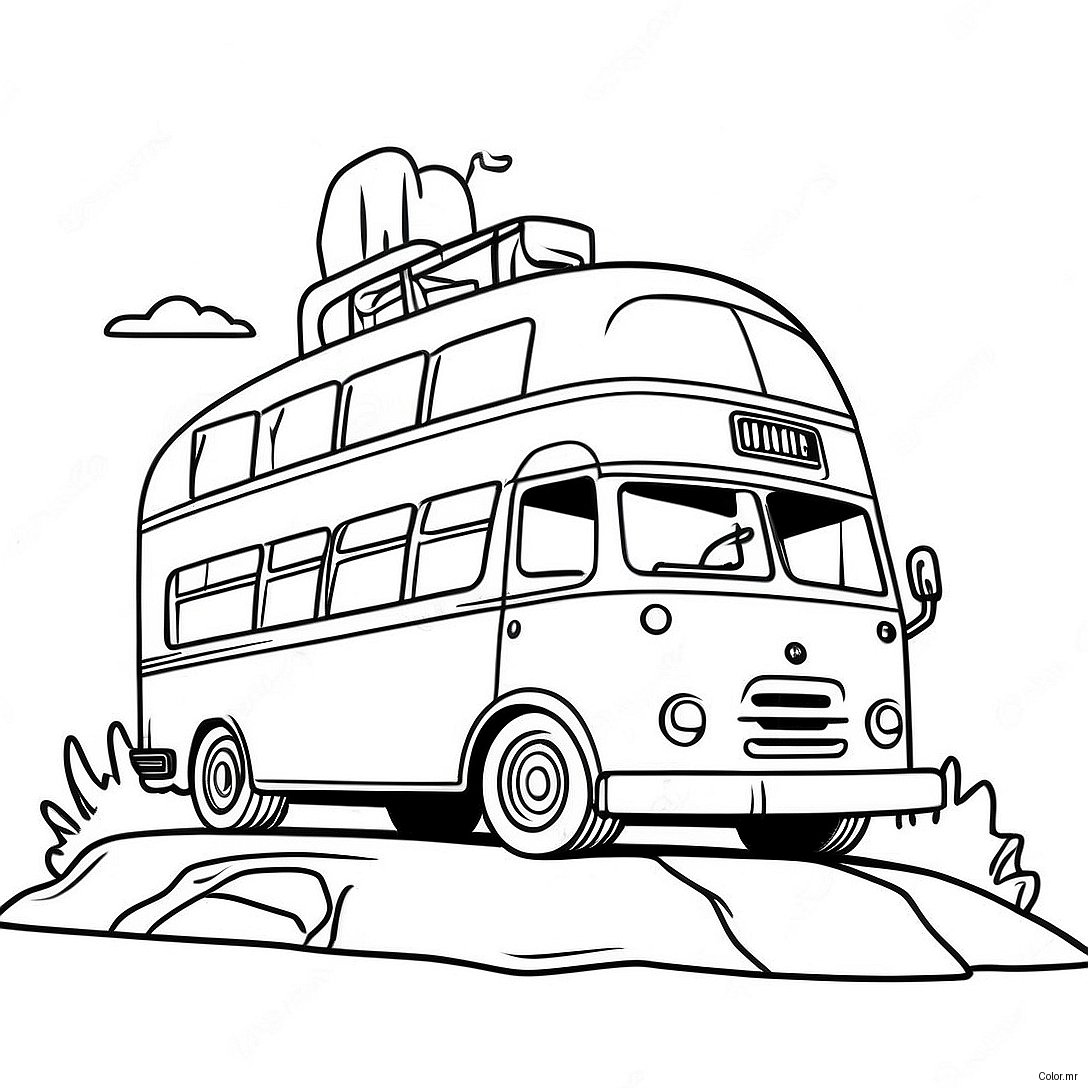 Epic Fortnite Battle Bus Adventure Coloring Page 73315 60526