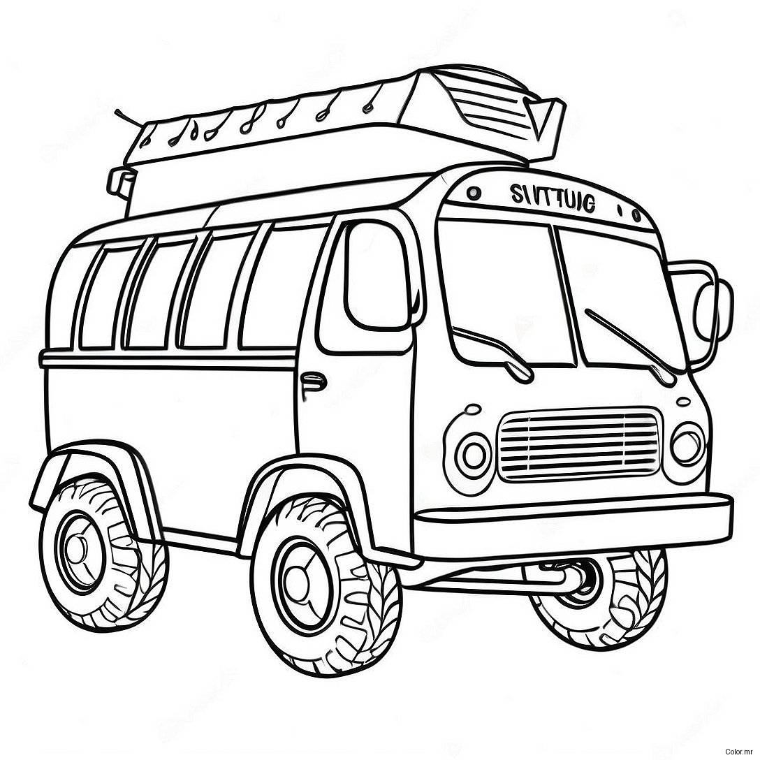 Epic Fortnite Battle Bus Adventure Coloring Page 73315 60528