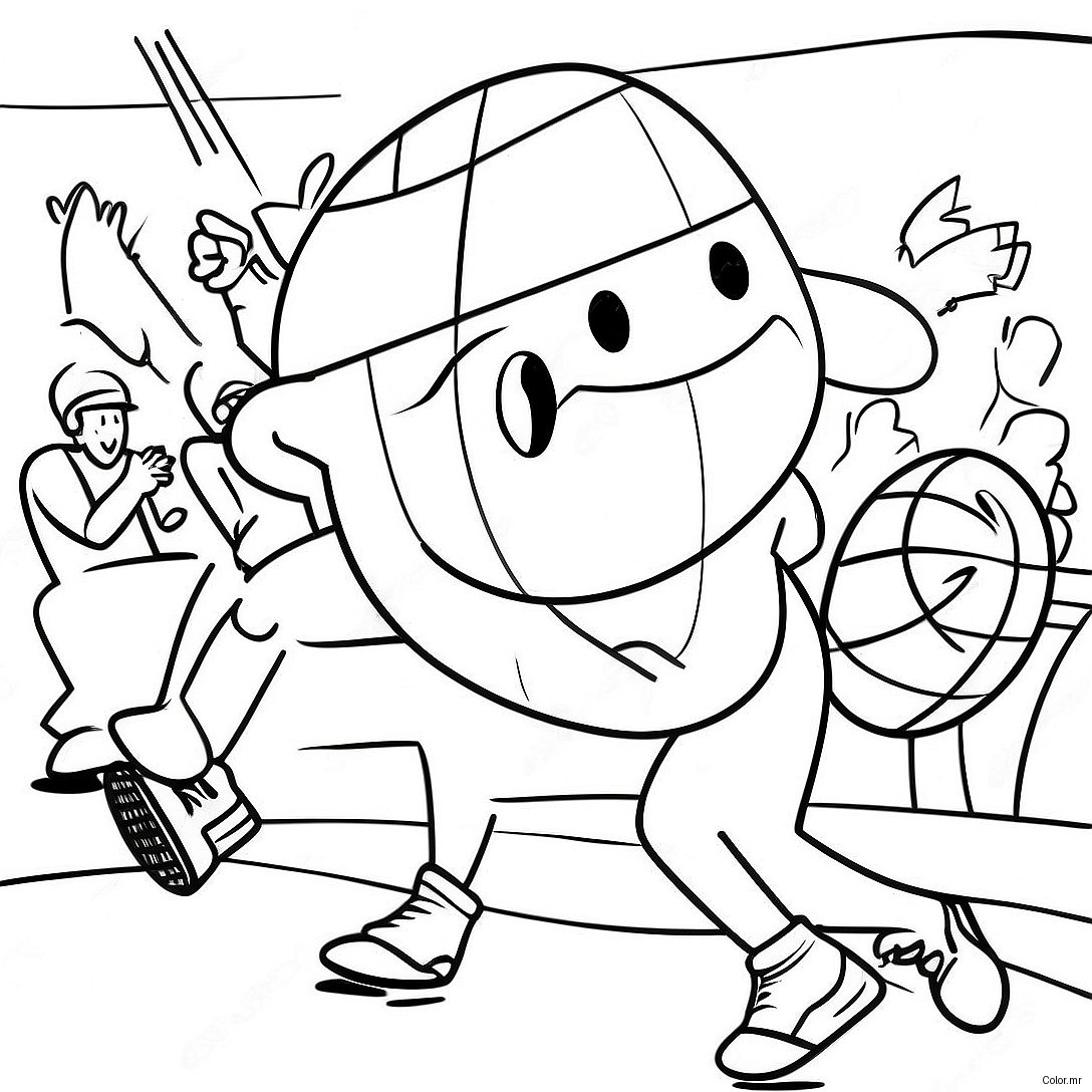 Exciting March Madness Game Scene Coloring Page 13468 11177