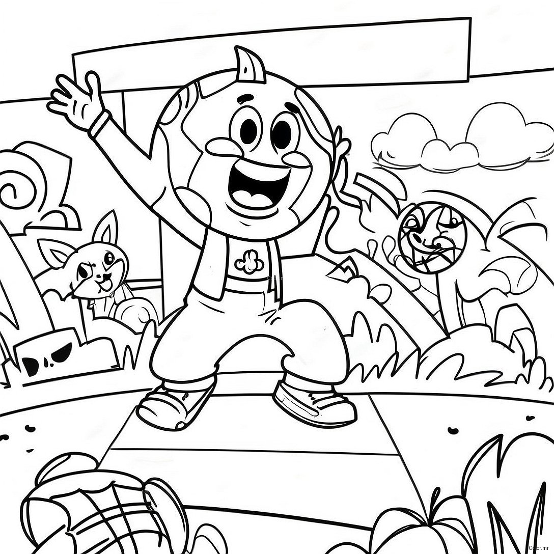 Exciting March Madness Game Scene Coloring Page 13468 11180