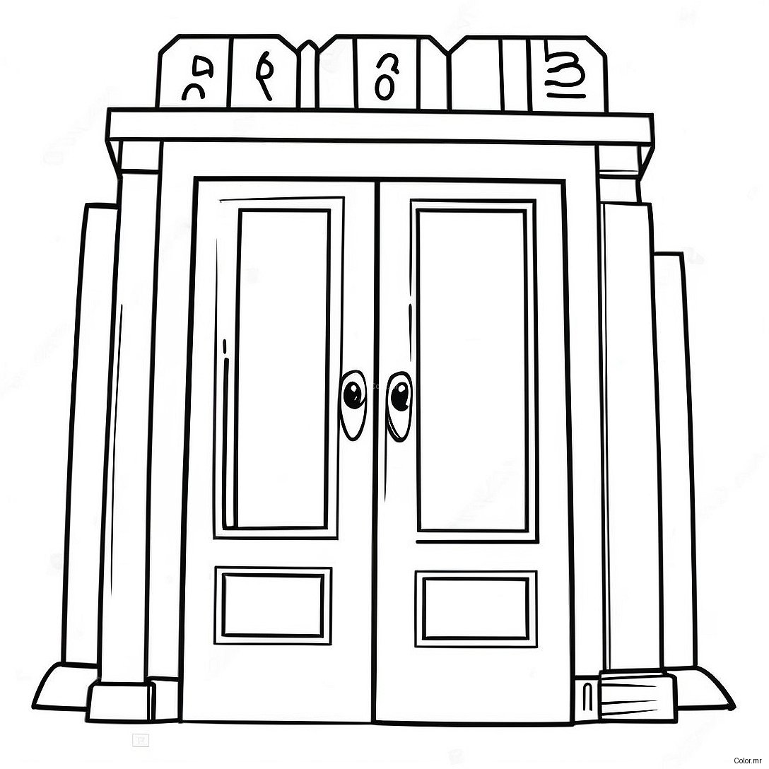 Exciting Roblox Doors Rush Adventure Coloring Page 12908 10729