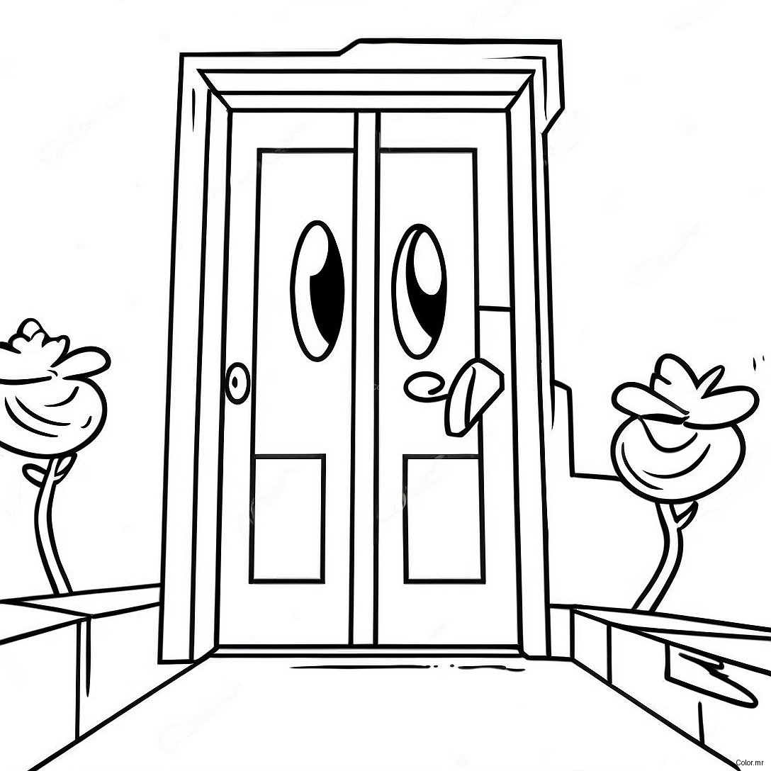 Exciting Roblox Doors Rush Adventure Coloring Page 12908 10730