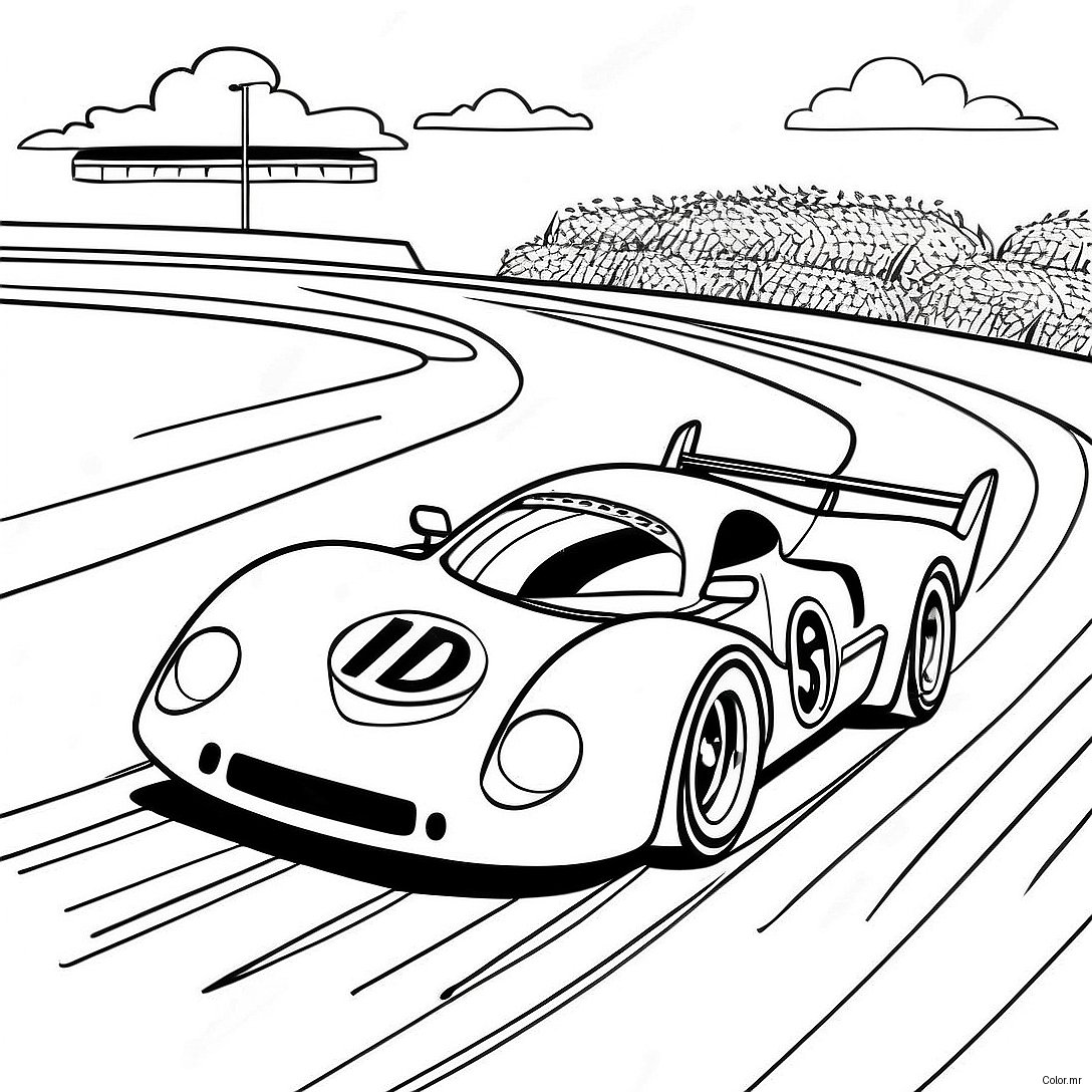 Fast Dirt Track Race Car Coloring Page 56342 46844