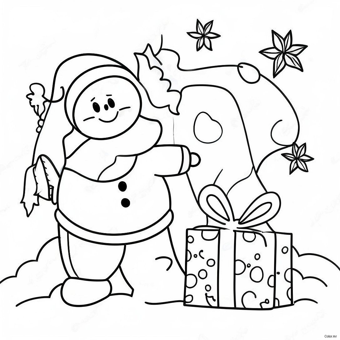 Festive Christmas Thank You Card Coloring Page 62638 51877