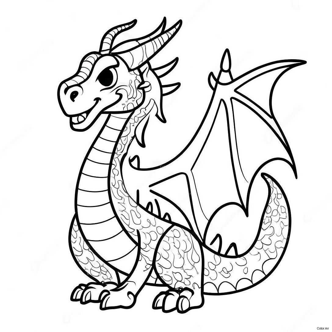Fiery Death Song Dragon Coloring Page 58325 48469